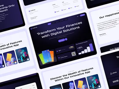 Digital Solutions - Finance Landing Page bank bank card banking card digital bank digital solutions finance financial fintech fintech app landing page money technology website website design