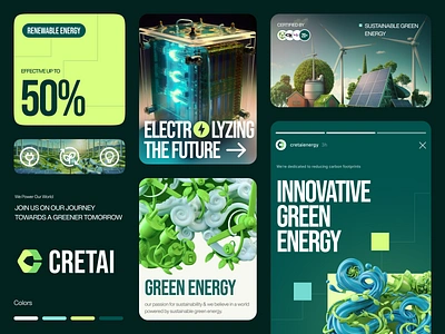 Branding Concept analytics app branding carbon footprint dashboard data deck design ethical graphic design green green energy illustration innovative logo minimal slide ui vector windmill