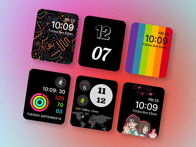 Apple watch face UI Design. ui