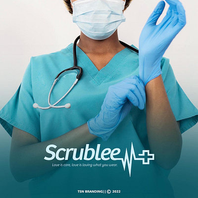 Scrublee Logo art branding design graphic design hospital logo medical medical supplies nurses