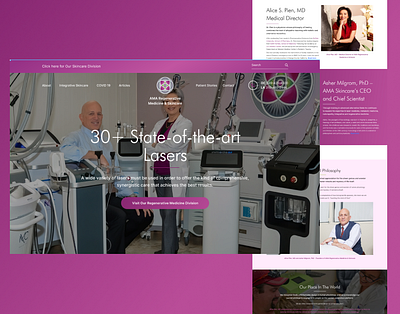 AMA Regenerative Medicine & Skincare’s css design figma html ui website word press