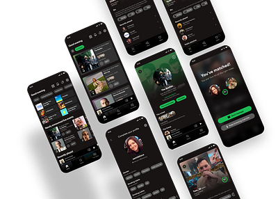 Finding live events and concert buddies in Spotify app design mobile design product design spotify ui user research user testing