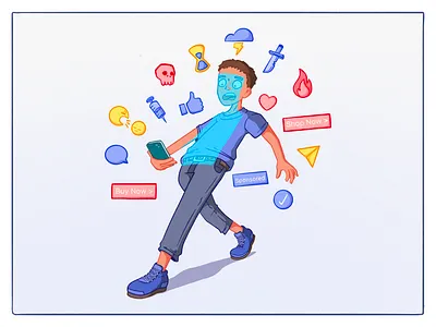 Phones are Fun! art color digital illustration flat illustration