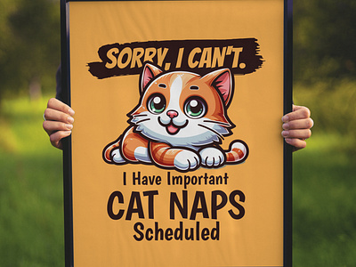 Cat Naps adorable cartoon cat chill cute design funny kittl pop culture print on demand relax t shirt t shirt design