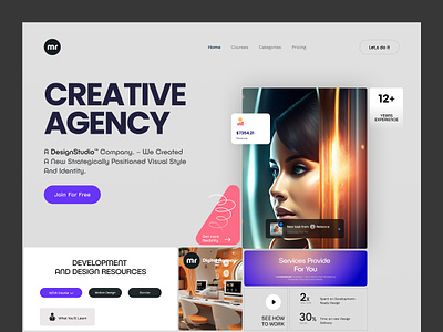 Agency Website Design agency design home page landing page ui web webdesign website website design