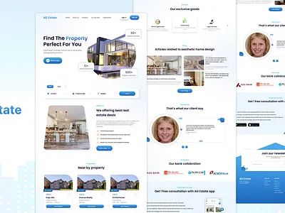 Real Estate Landing Page Design: Crafted for Your Dream Property airbnb architecture creativedesign landingpagedesign property landing page property rent propertylisting propertywebsite real estate real estate agency real estate landing page real estate website ui uiinspiration uiux uiuxdesign userexperience ux web design webdesign