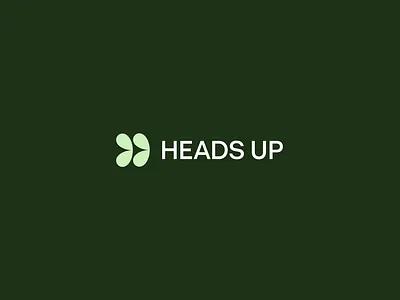 Heads Up Golf bird brand branding crow custom golf golfing green h identity logo mark monogram seal