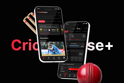 CricketPulse+ App cricket app ui
