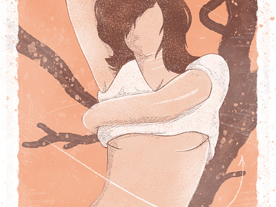 The Girl art girl illustration portrait sexy sfw tree woman