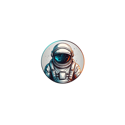 Astronaut Logo 3d branding graphic design illustration logo vector