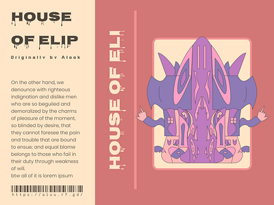 House of Elip -- illustration/branding art branding graphic design