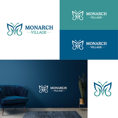 Butterfly+ M logo design branding design graphic design illustration logo logo design presentation
