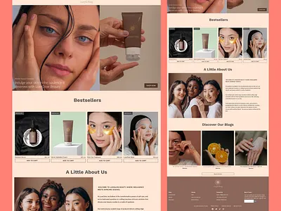 Luxe Glow Beauty adobe beauty brand care design figma graphic design landing landing page luxury page skin skincare ui ux webdesign webdesigner website