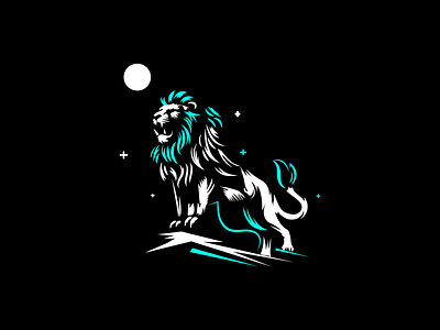 Moon lion logo