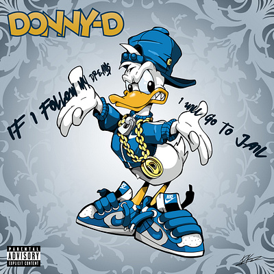 Donny-D album cover cartoon graphic design hip hop photoshop