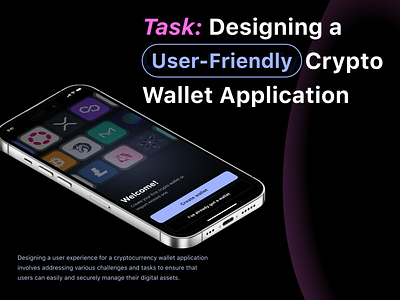 CryptoWallet application app application authorization crypto wallet design mobile mobile app splash screen ui ux welcome screen