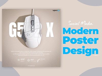 Social Media Ads Poster Design For Logitech! ads poster design branding design mouse poster design social media tech
