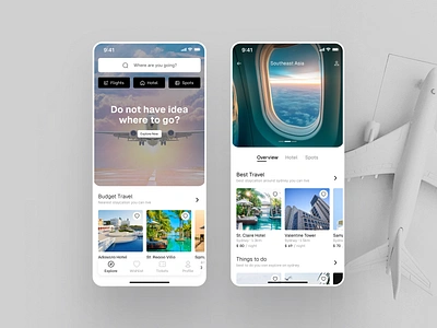 Flight, Hotel & Travel Mobile App airline app airline system airplane tickets app design app interaction boardingpass design designsystem flight flight app flight booking ui hotel booking app mobile apps mobile app online ticket booking plane ticket ticket application ticket booking ui ui design