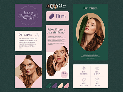 Plum: skin & beauty lab beauty beauty brand branding design logo plum quetratech skin skincare