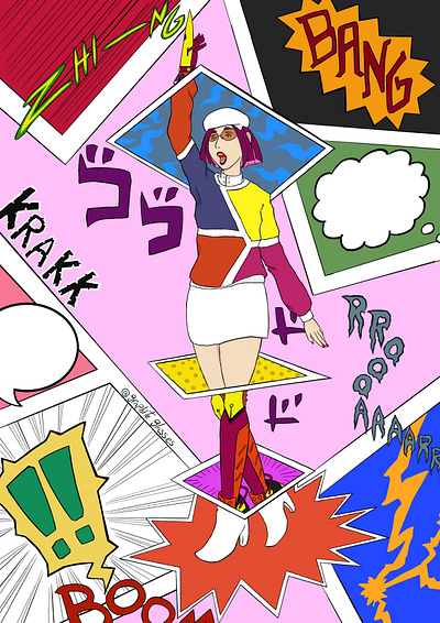 Manga Girl character comic digital digital 2d digital art drawing krita manga oc