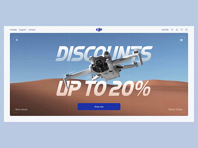 DJI STORE ✽ E-COMMERCE REDESIGN animation design ui ux web