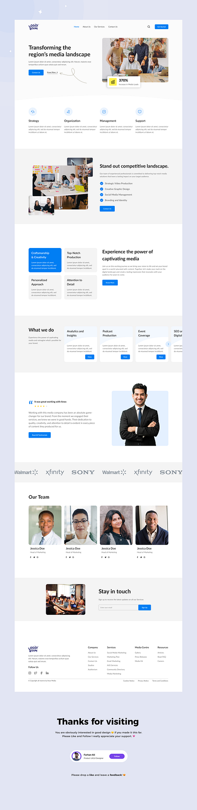 Agency Landing Page Design agency figma ui ux web web design website website design