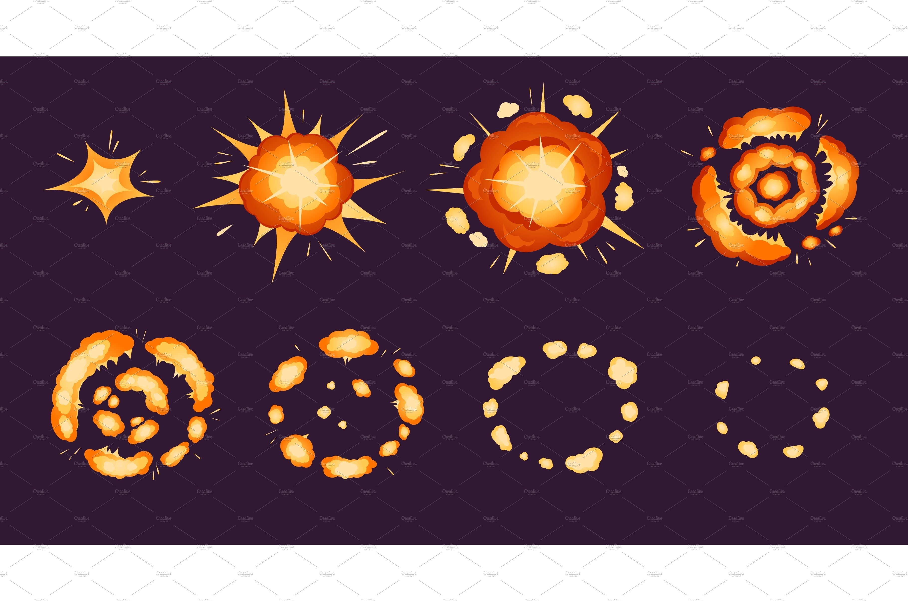Explosion animation. Cartoon bomb by Yuliia Kundova on Dribbble