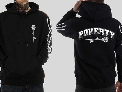 Poverty custom text hoodie brand branding clothing customtext design hoodie illustration silkscreen tee tshirt tshirtdesign