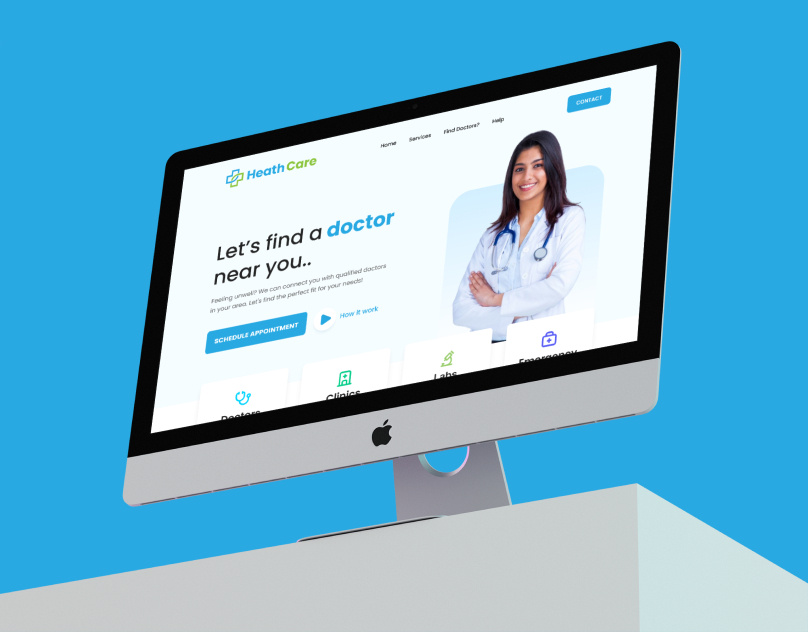 Health Care - Responsive Website UI UX Design 3d animation branding case study design figma graphic design landing page logo motion graphics ui ui design uiux ux website website design
