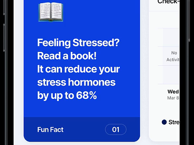 Analyzing Recorded Voice Journal Entry animation cards carousel fun facts gamification interactive iphone loading mobile prototype ui wellness