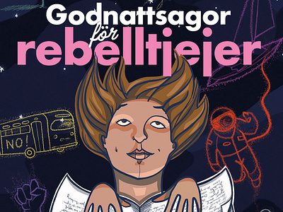 ”Good Night Stories for Rebel Girls” illustration vector