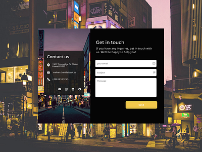 A simple contact form contact us ui ui design web design