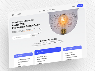 Design Agency branding design homepage prodoct design ui ui design uiux web