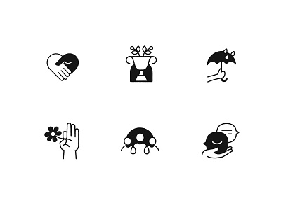 Gofundme ~ Illustrated Icons brand icons community gofundme hand drawn human icon icon set iconography icons illustrated illustration marketing rough edge sketch ui