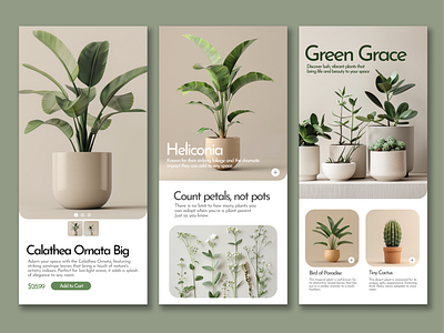 Plant Shop UI Design - Mobile art design illustration mobile mobile ui ui
