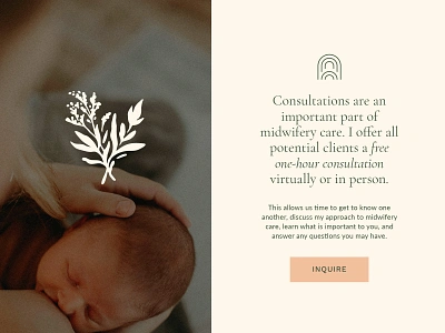 Meadowsweet - Website birth brandidentity branding brandmark colorpalette icon icondesign labor logo midwife midwifebrand midwifery midwifewebsite photography postpartum prenatal warm website websitedesign