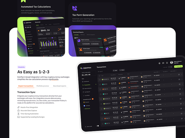 Coin Tax Ui/UX Design Website design by Muhammad Nabeel on Dribbble