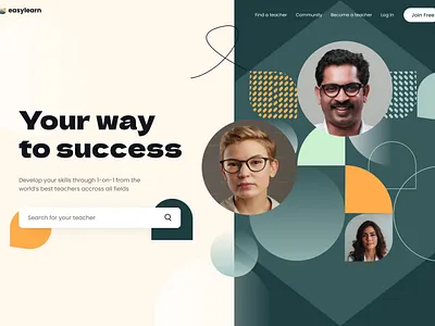 Hero Section animation app branding design desktop graphic design illustration interface logo search teachers ui ux web