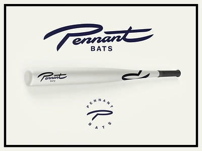 Pennant Bats baseball branding calligraphy custom design flow handtype handwritting highend identity lettering logo premium process script type unique visual wordmark