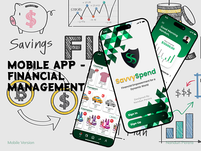 SavvySpend - Financial Management App (Styled UI) app application brandingillustrate figma financial graphic design home logo management mobile ui