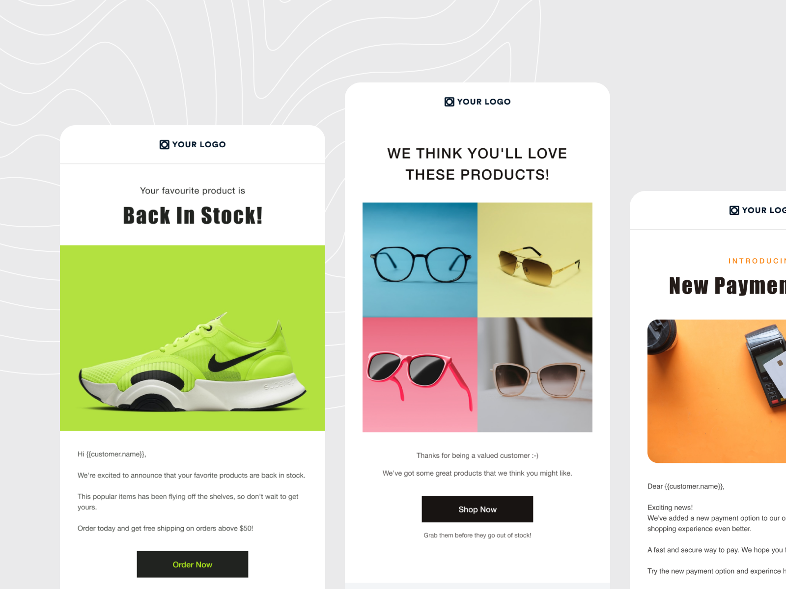 E-commerce Email Template - Retainful email automation email template email template design minimal ui retainful ui inspiration uiux user interface design ux design web app