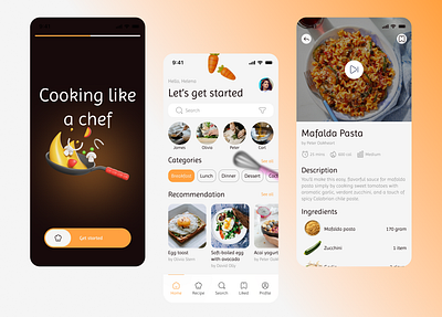 Recipe - Mobile App design foodapp mobileapp recipe ui ux