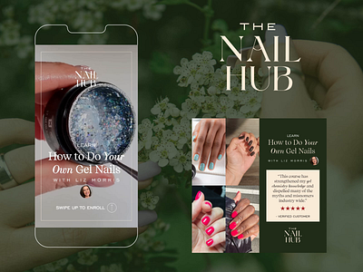 The Nail Hub Gel Nail Course animation b2c digital course lead gen meta ads motion design nails ppc marketing social ads social strategy the nail hub