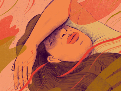 Not today, darling. I have a headache editorial illustration illustration science magazine