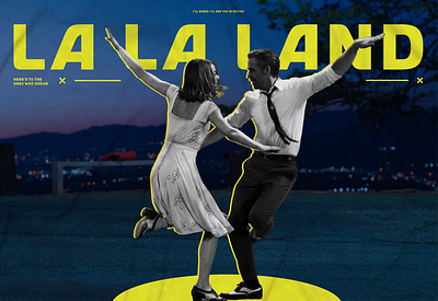 Movie Poster La La Land adobe photoshop branding graphic design movie poster typography