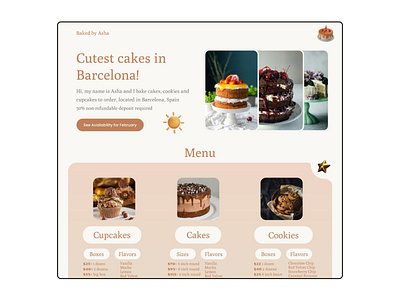 Professional Baker Website design ui ux web webdesign website