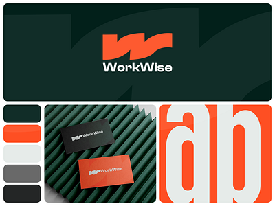 WorkWise - Branding branding design graphic design logo modern saas sleek typography ui uiux vector webapp