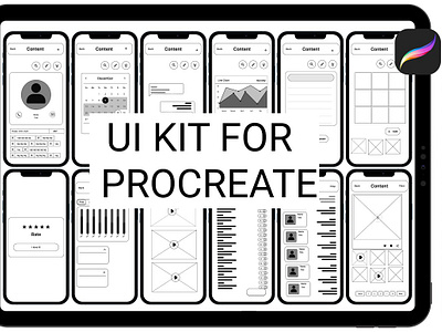 UI KIT Prototyping Procreate cold press ipad lettering ipad texture lettering for procreator paper texture paper texture procreate procreate brush set texture for procreate ui kit prototyping procreate watercolor watercolor brushes watercolor kit watercolor lettering watercolor paper texture