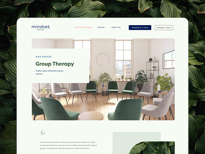 Mindset Spaces — Wellness & Mental Health Hub branding design landing nature therapy ui ux website wellness