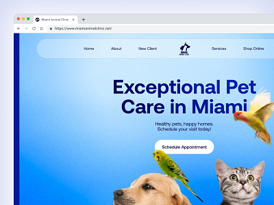 Hero Section for Vet Clinic animal website ui ui design uiux user experience user interface ux ux design vet vet website veterinary web design